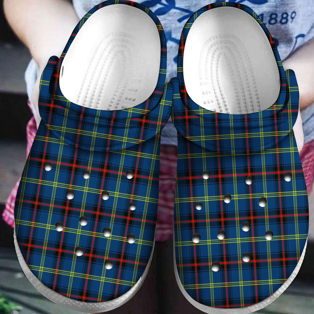 Grewar Tartan Plaid Crocs