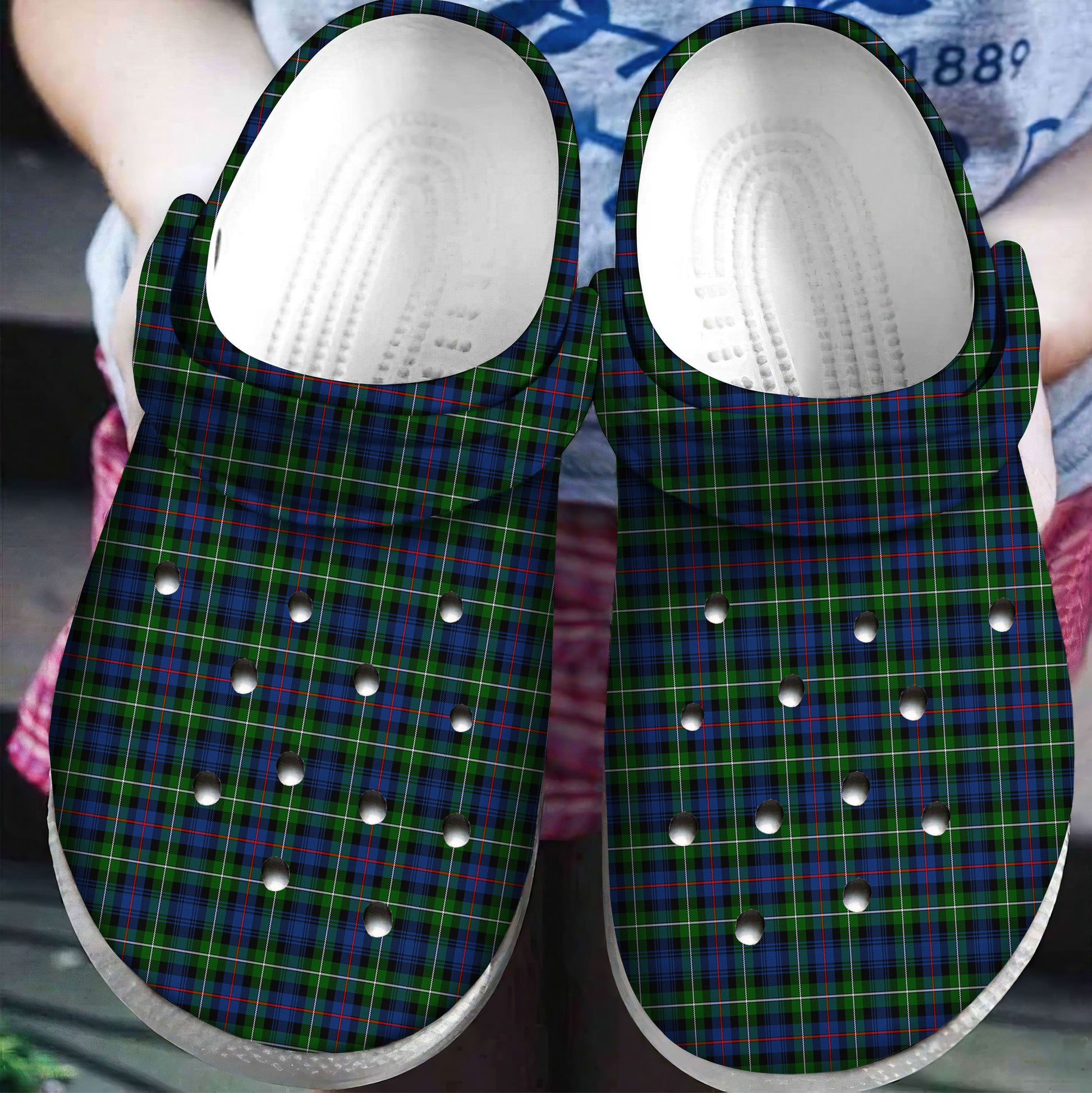 MacKenzie Modern Tartan Plaid Crocs