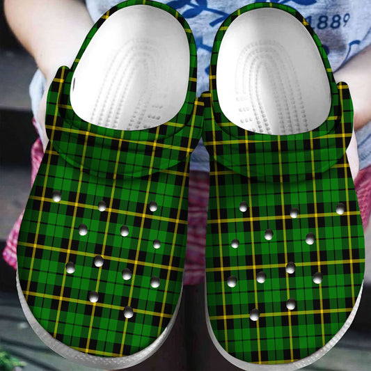 Wallace Hunting Green Tartan Plaid Crocs