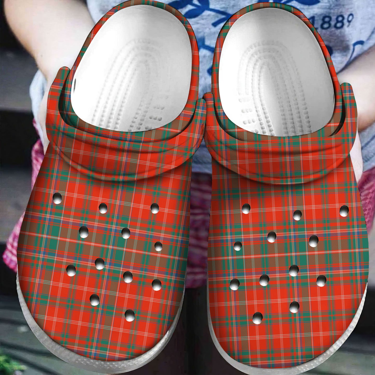 MacDougall Ancient Tartan Plaid Crocs