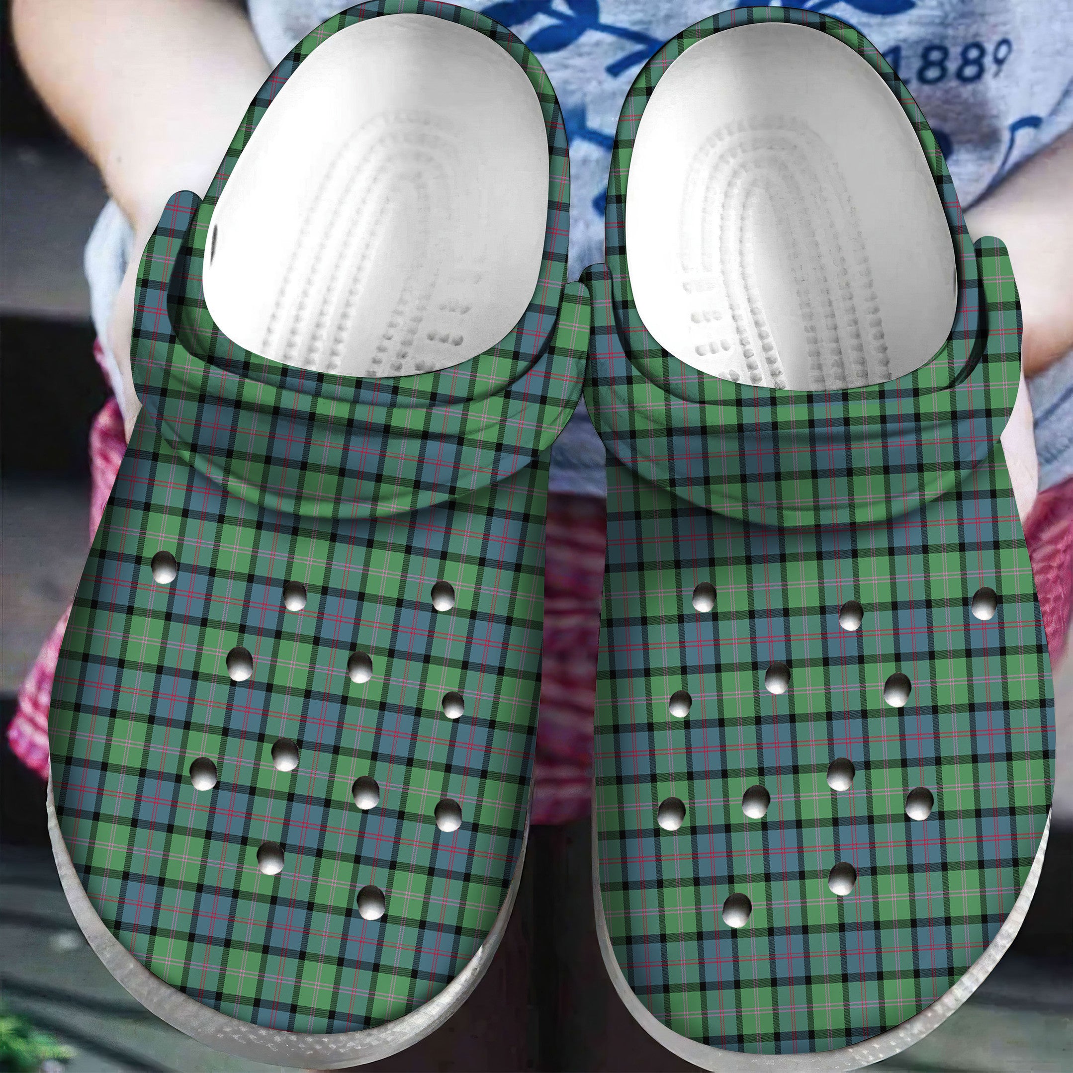 MacThomas Ancient Tartan Plaid Crocs