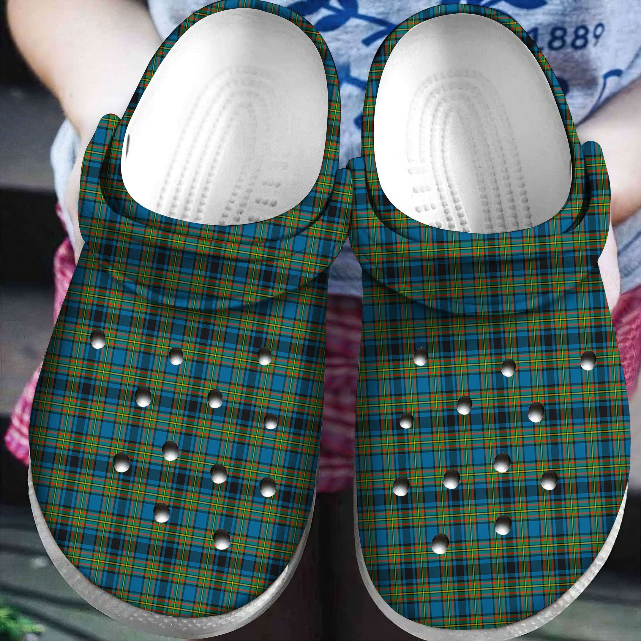 Gillies Ancient Tartan Plaid Crocs