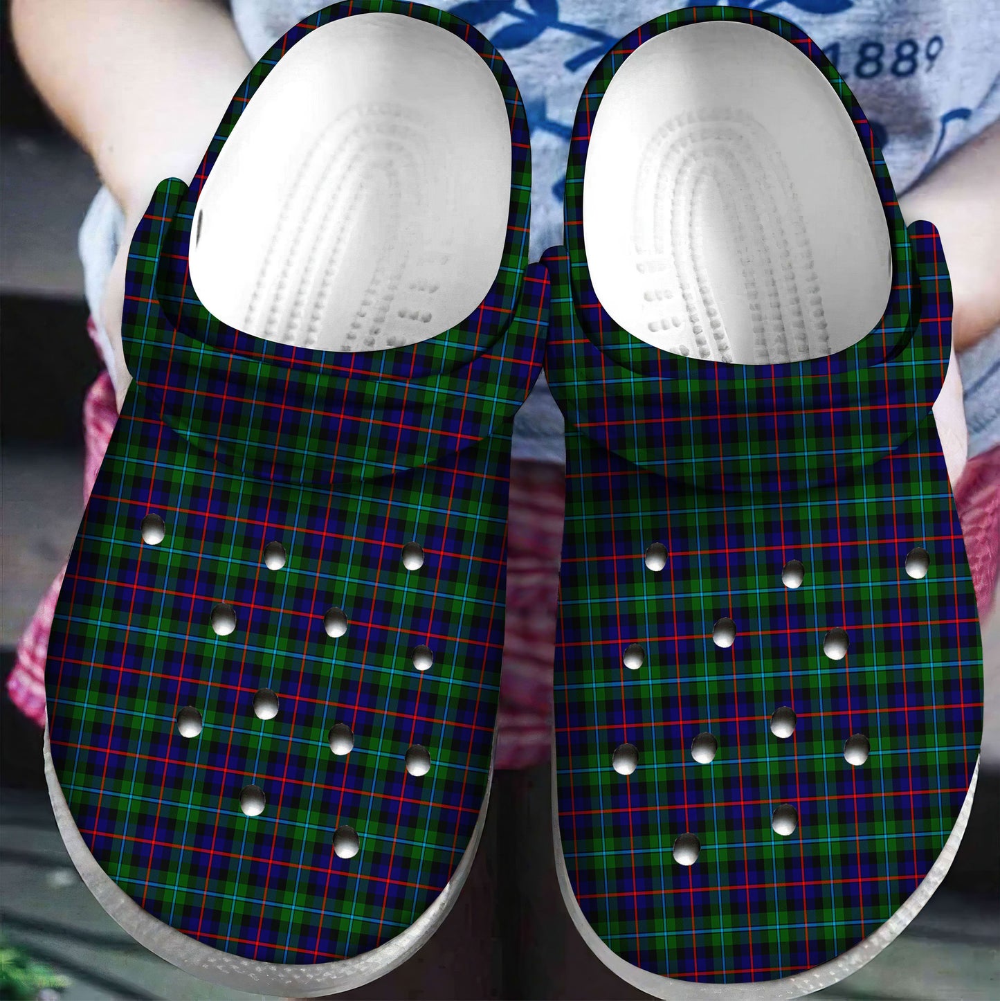 Campbell of Cawdor Modern Tartan Plaid Crocs