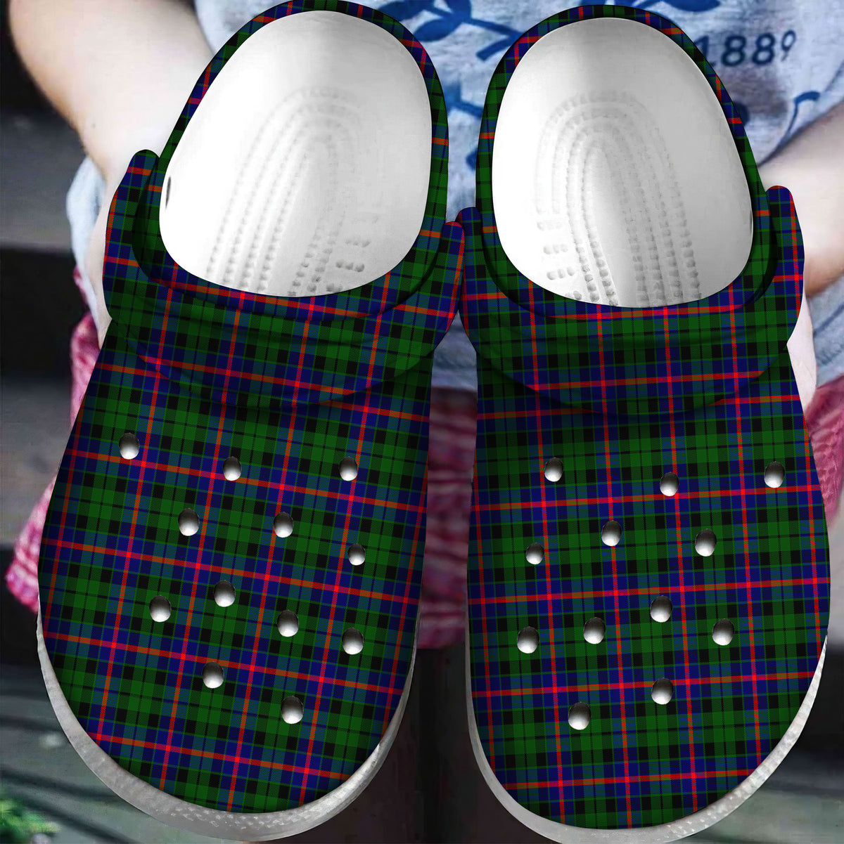 Morrison Modern Tartan Plaid Crocs