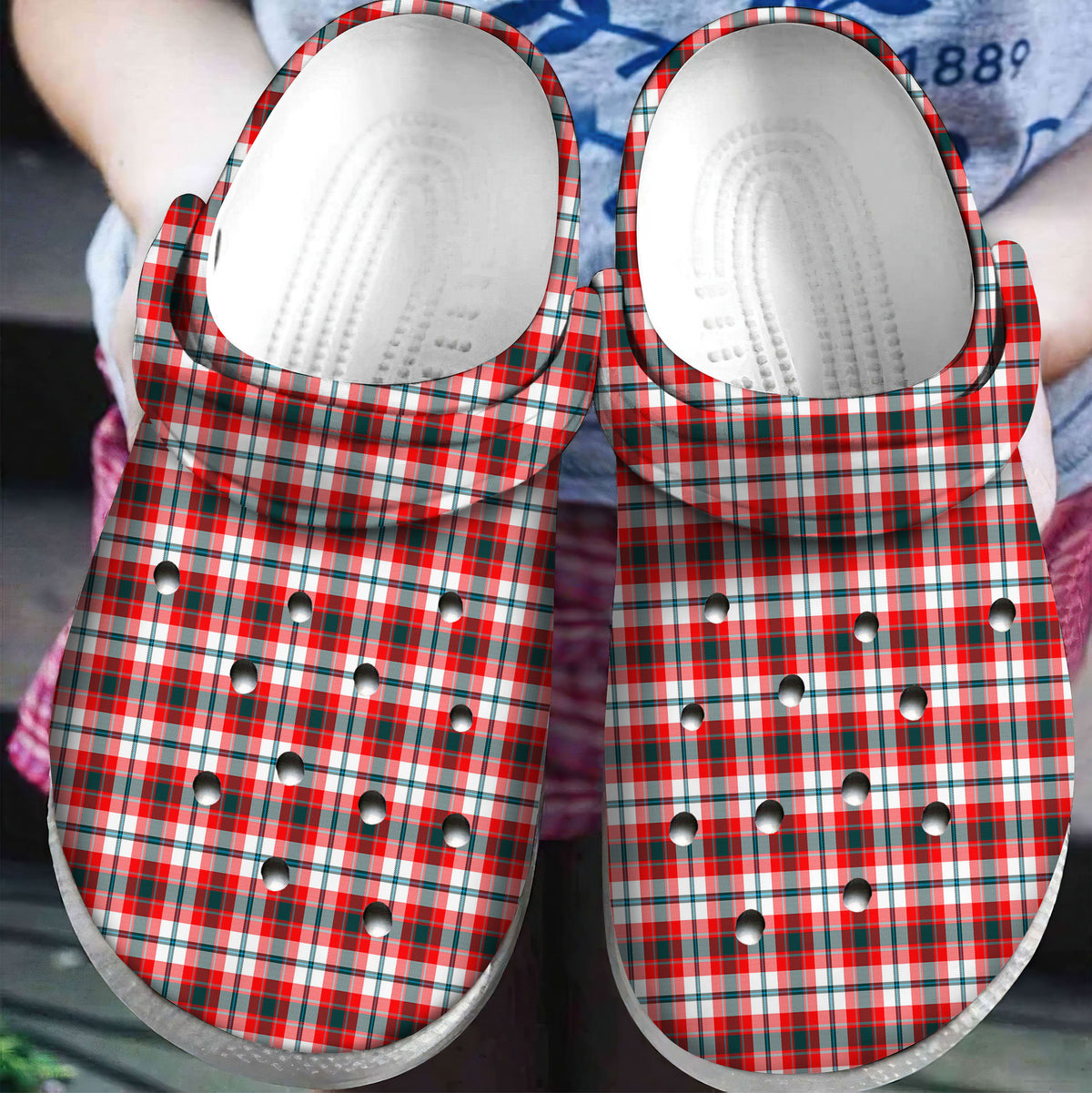 Glasgow District Tartan Plaid Crocs