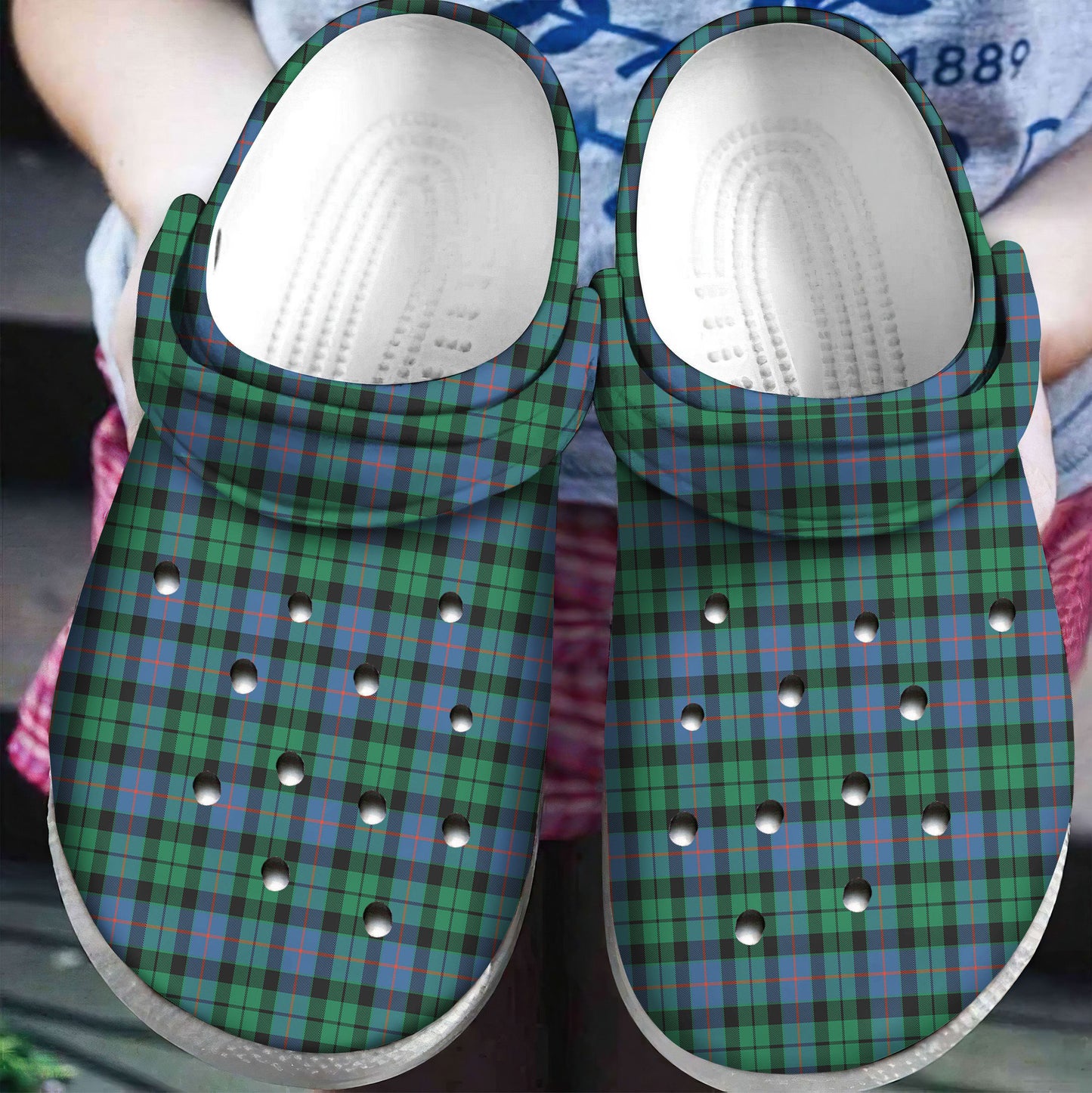 Morrison Ancient Tartan Plaid Crocs