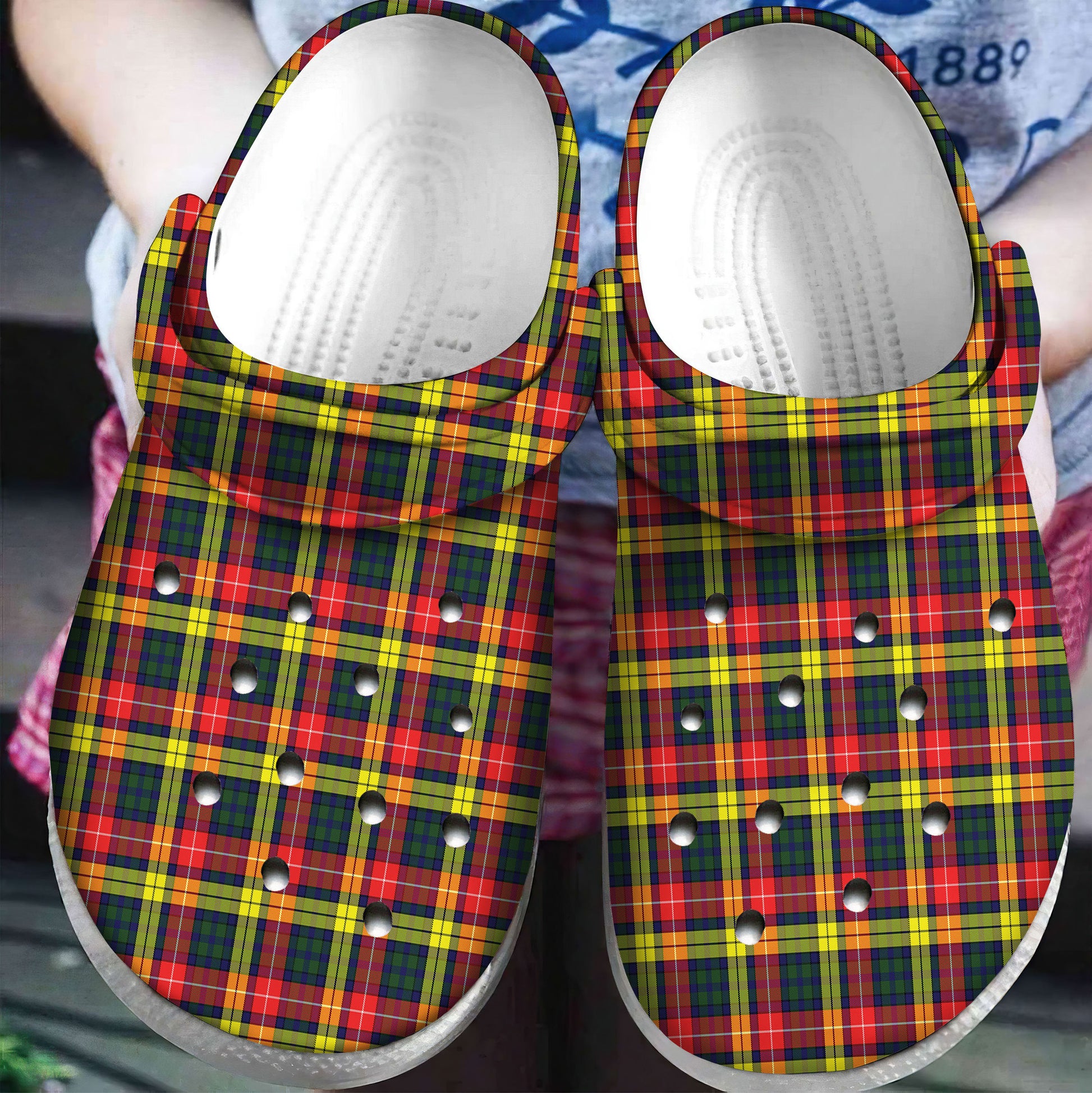 Buchanan Modern Tartan Plaid Crocs