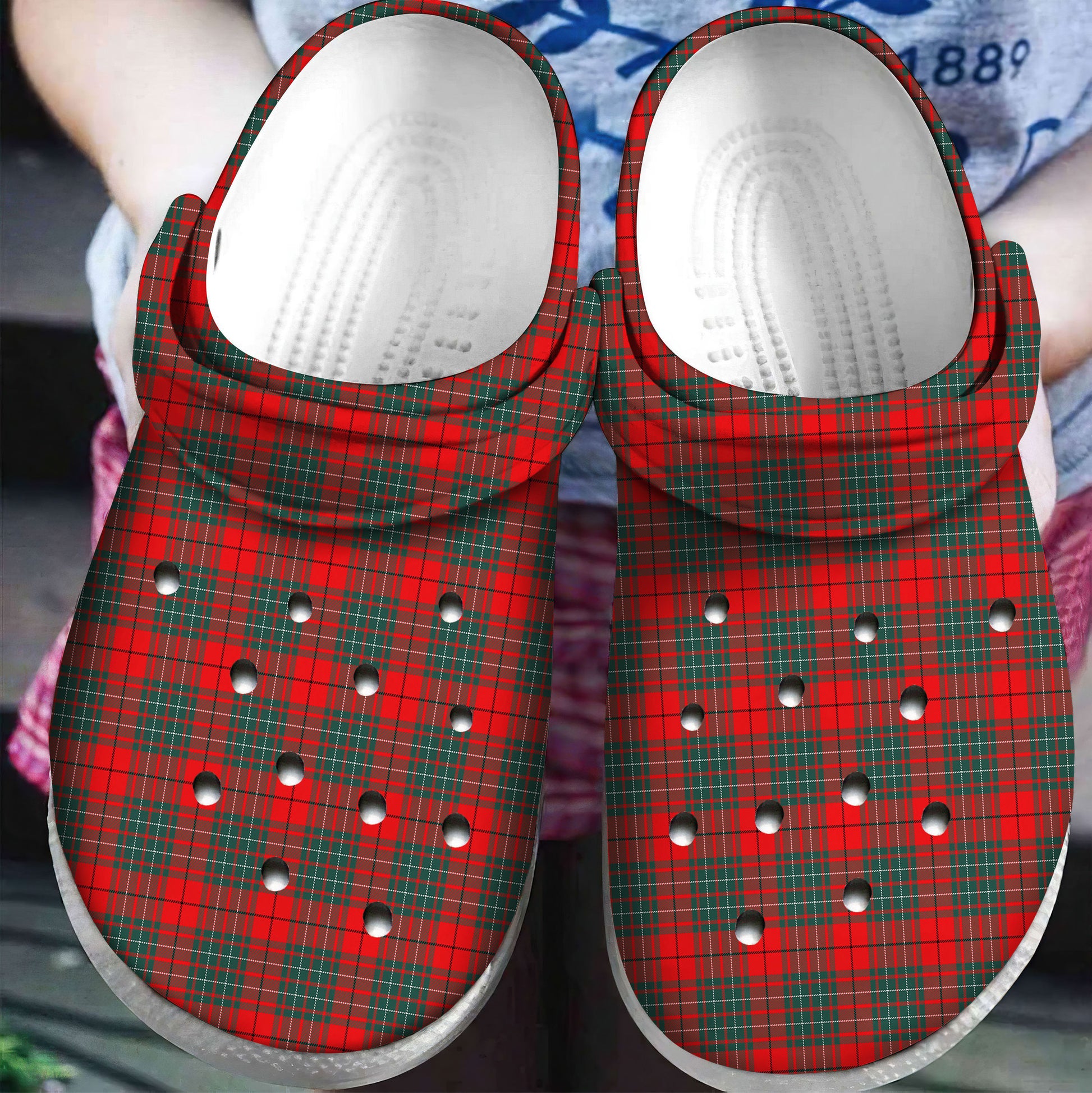 Cumming Modern Tartan Plaid Crocs