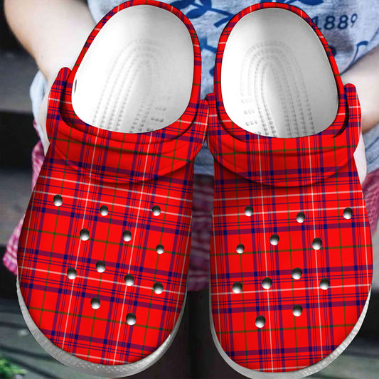 Rose Tartan Plaid Crocs