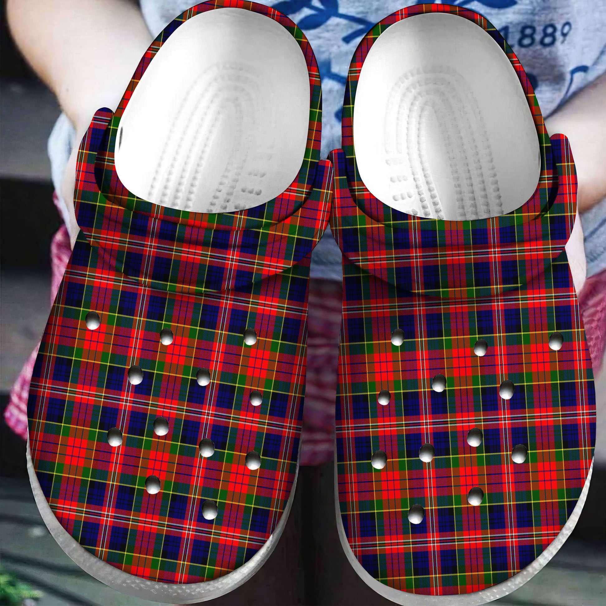 MacPherson Modern Tartan Plaid Crocs