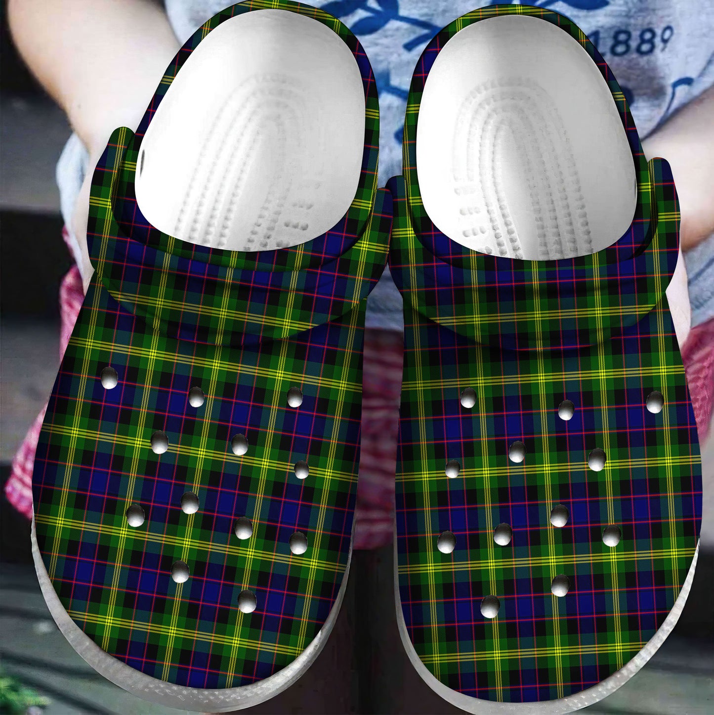 Watson Modern Tartan Plaid Crocs