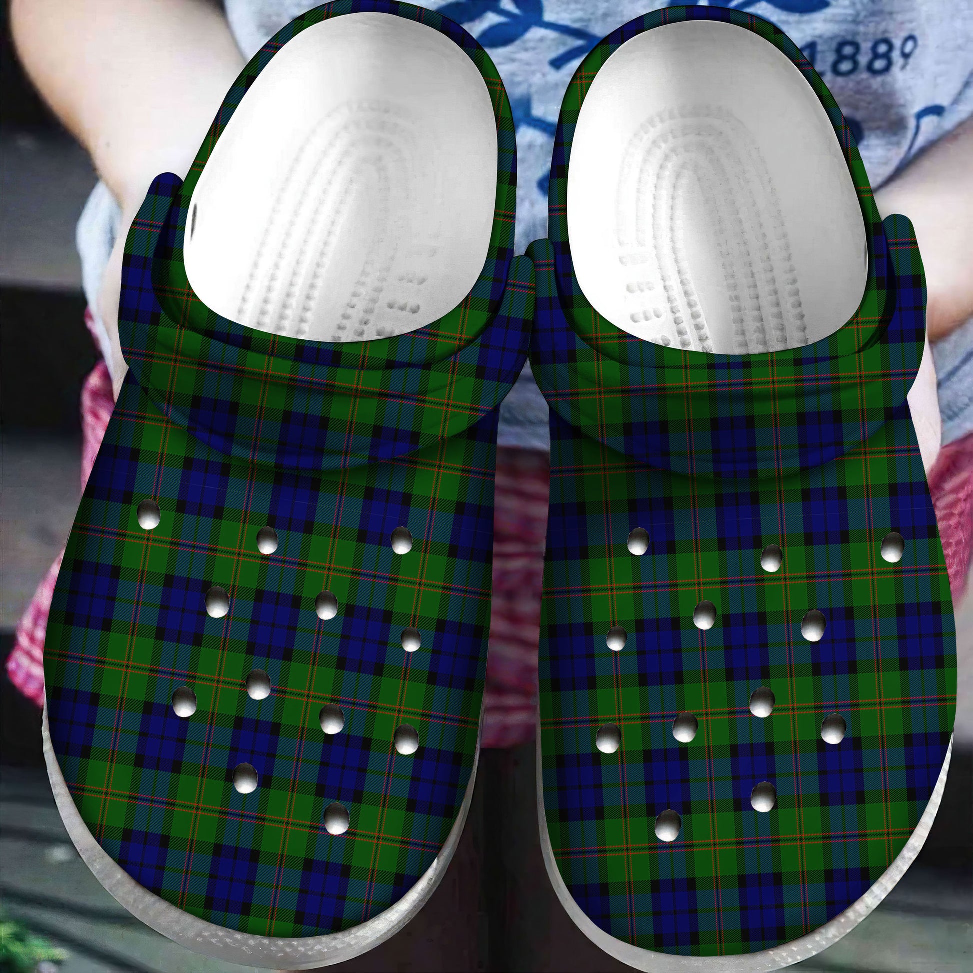 Dundas Modern Tartan Plaid Crocs