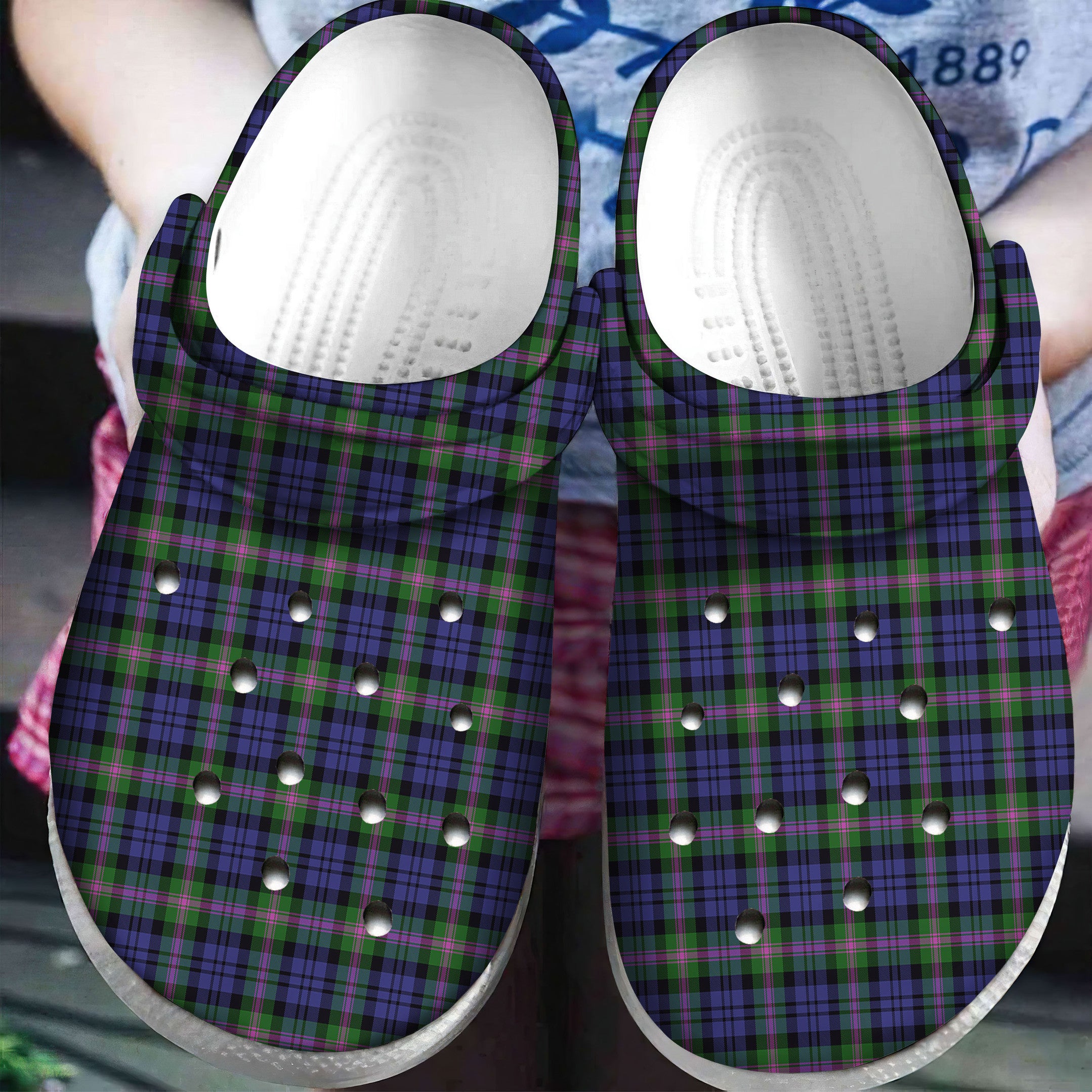 Baird Modern Tartan Plaid Crocs