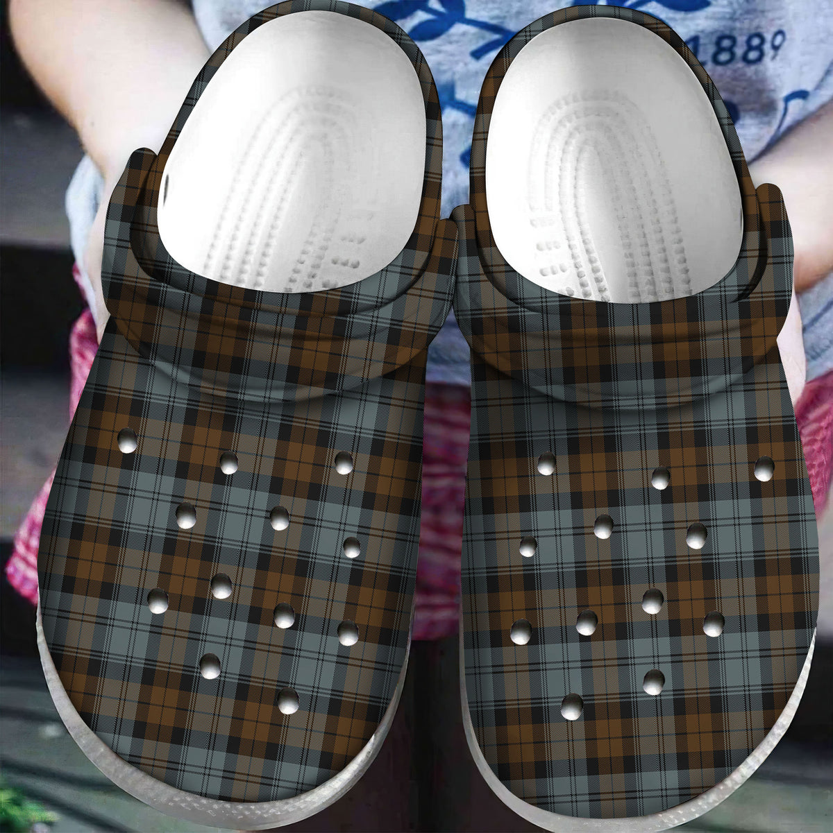 Blackwatch Weathered Tartan Plaid Crocs