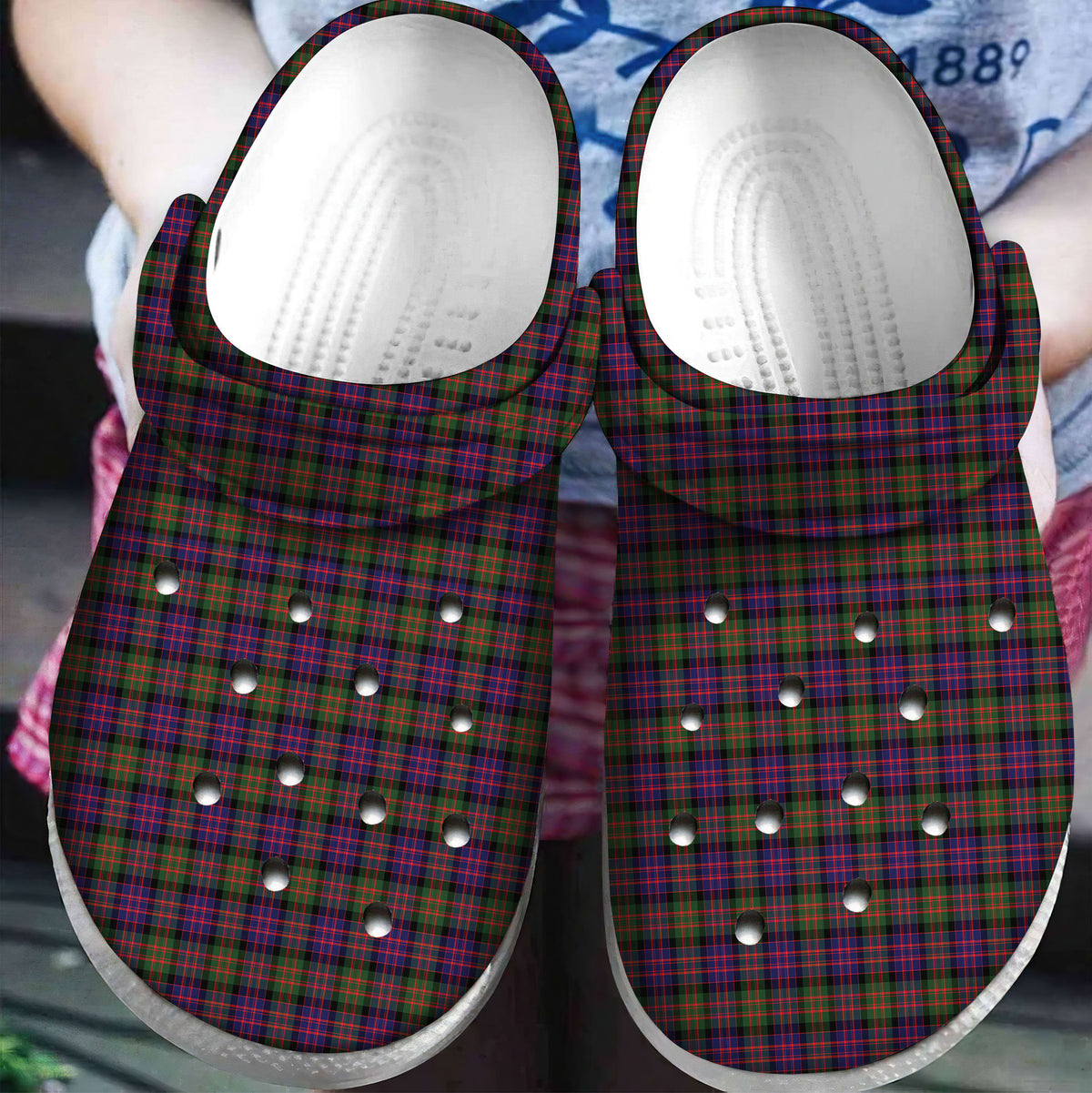 MacDonald Modern Tartan Plaid Crocs