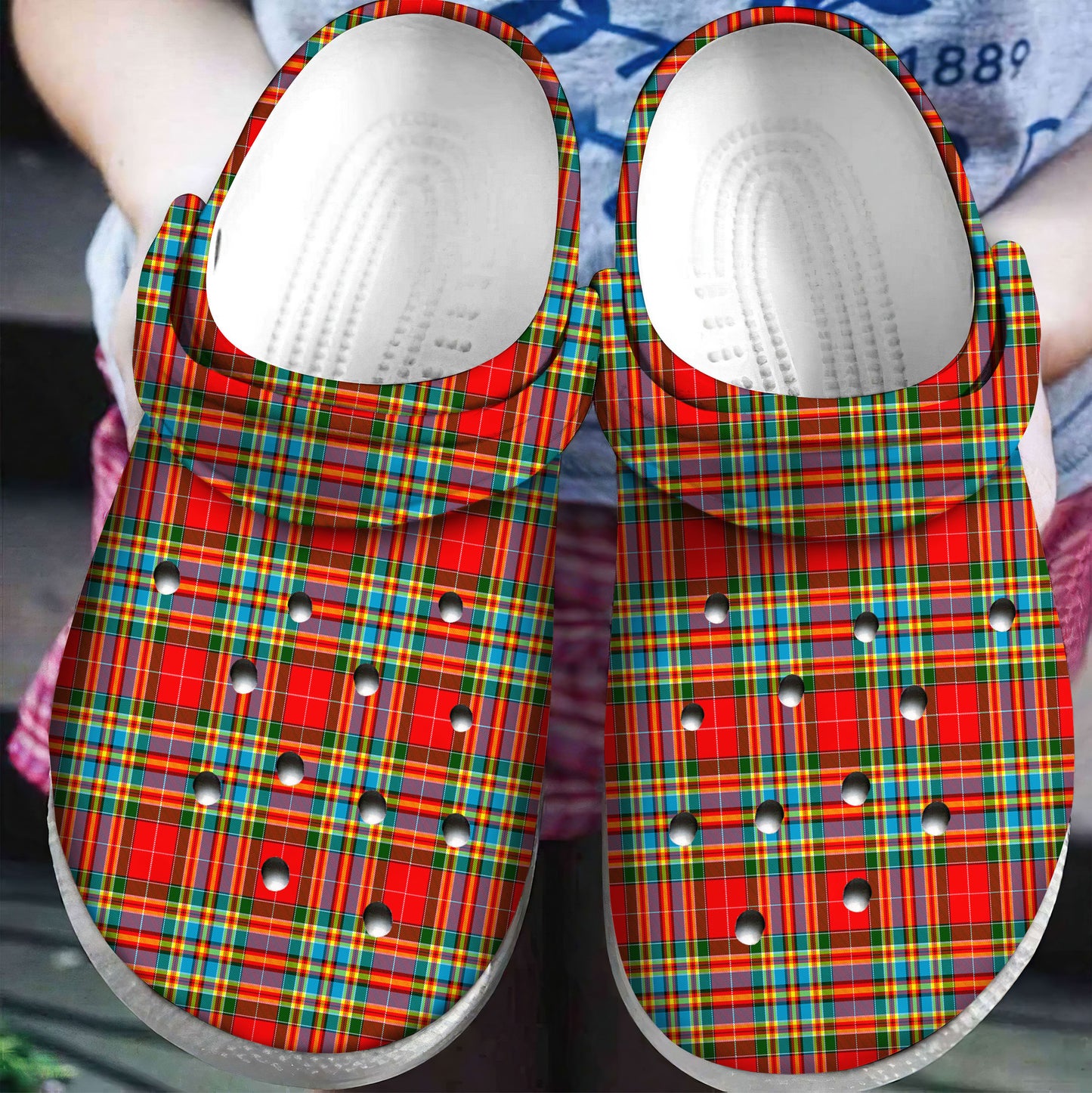 Chattan Tartan Plaid Crocs