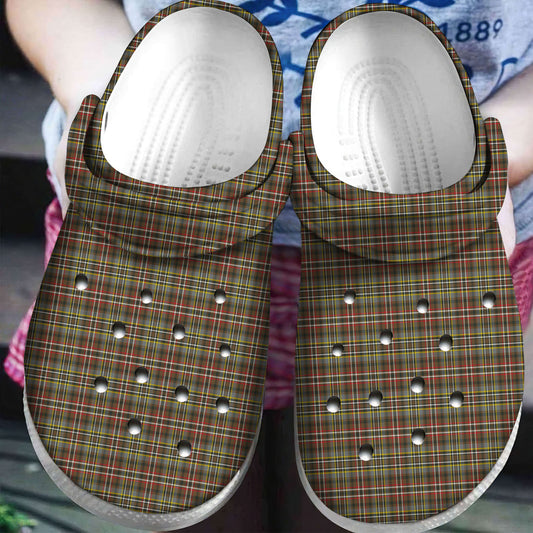 Scott Green Weathered Tartan Plaid Crocs