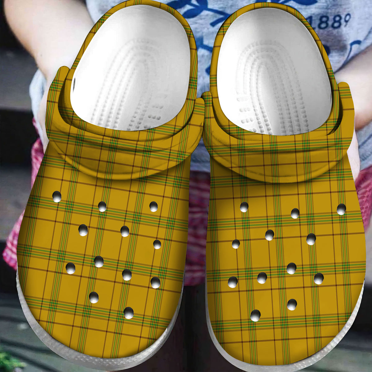 Houston Tartan Plaid Crocs