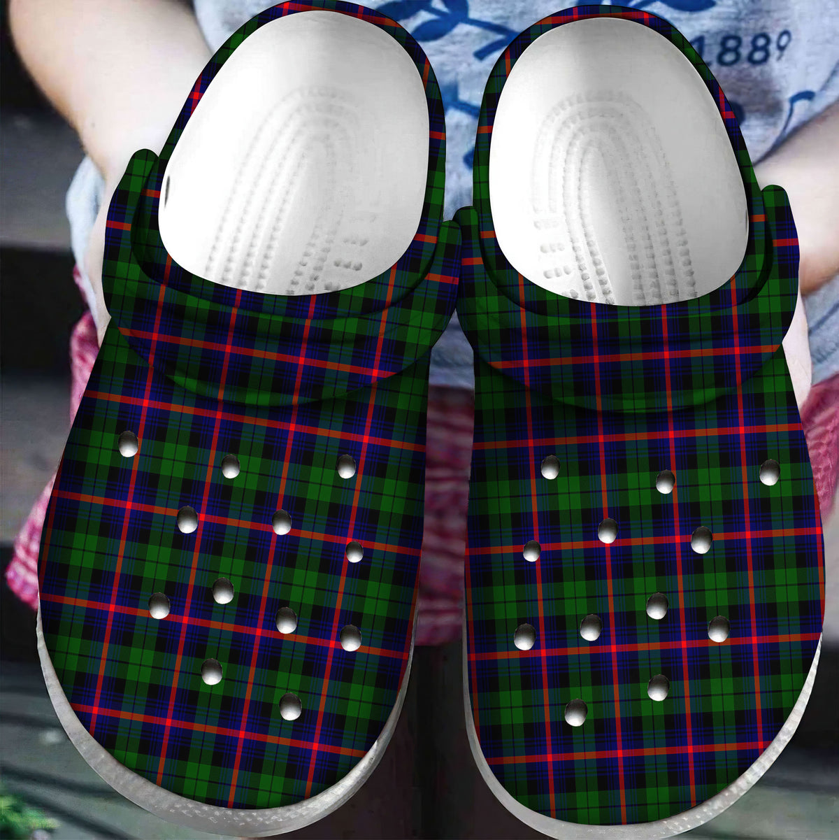 Urquhart Modern Tartan Plaid Crocs