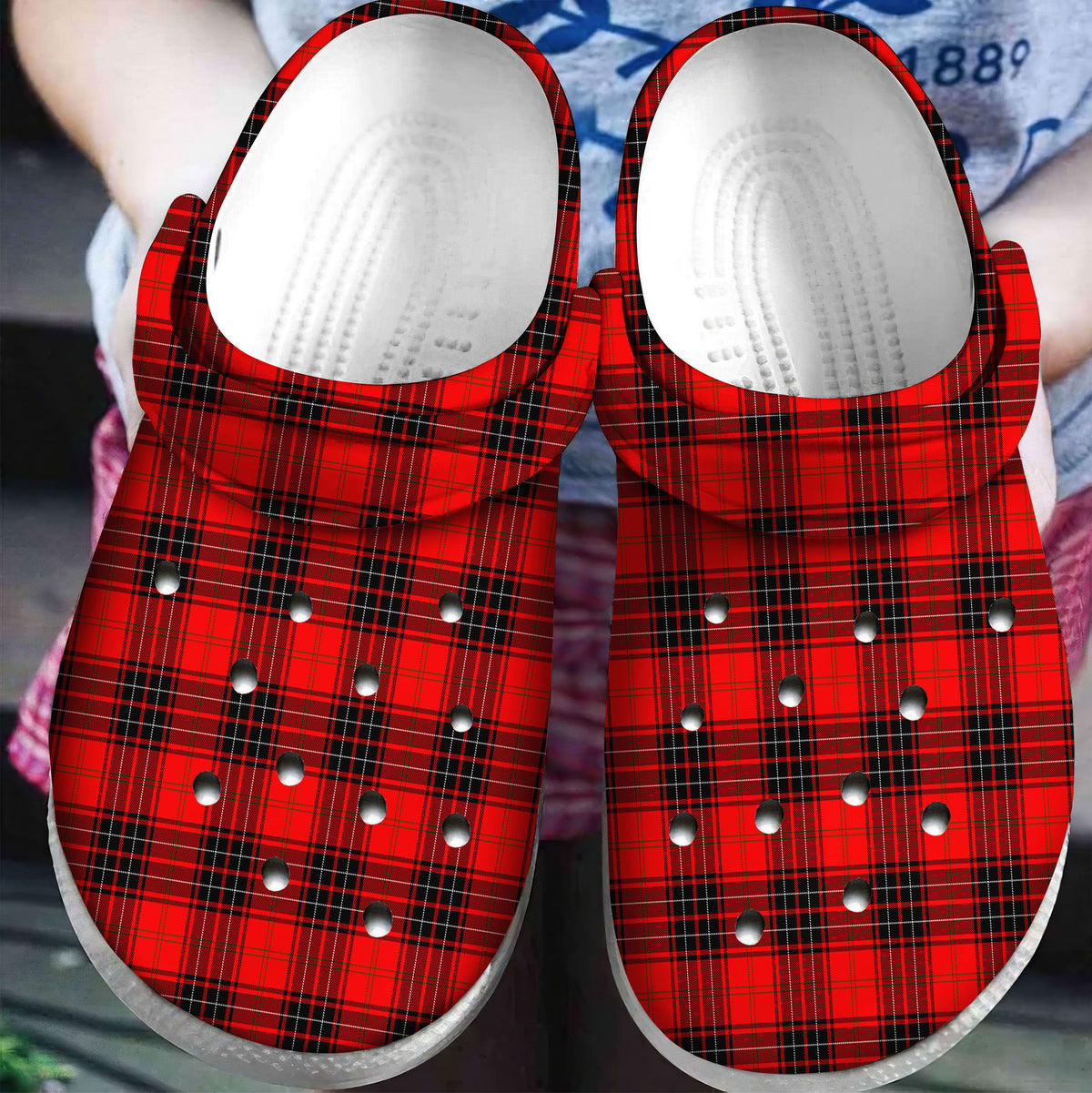 Wemyss Modern Tartan Plaid Crocs