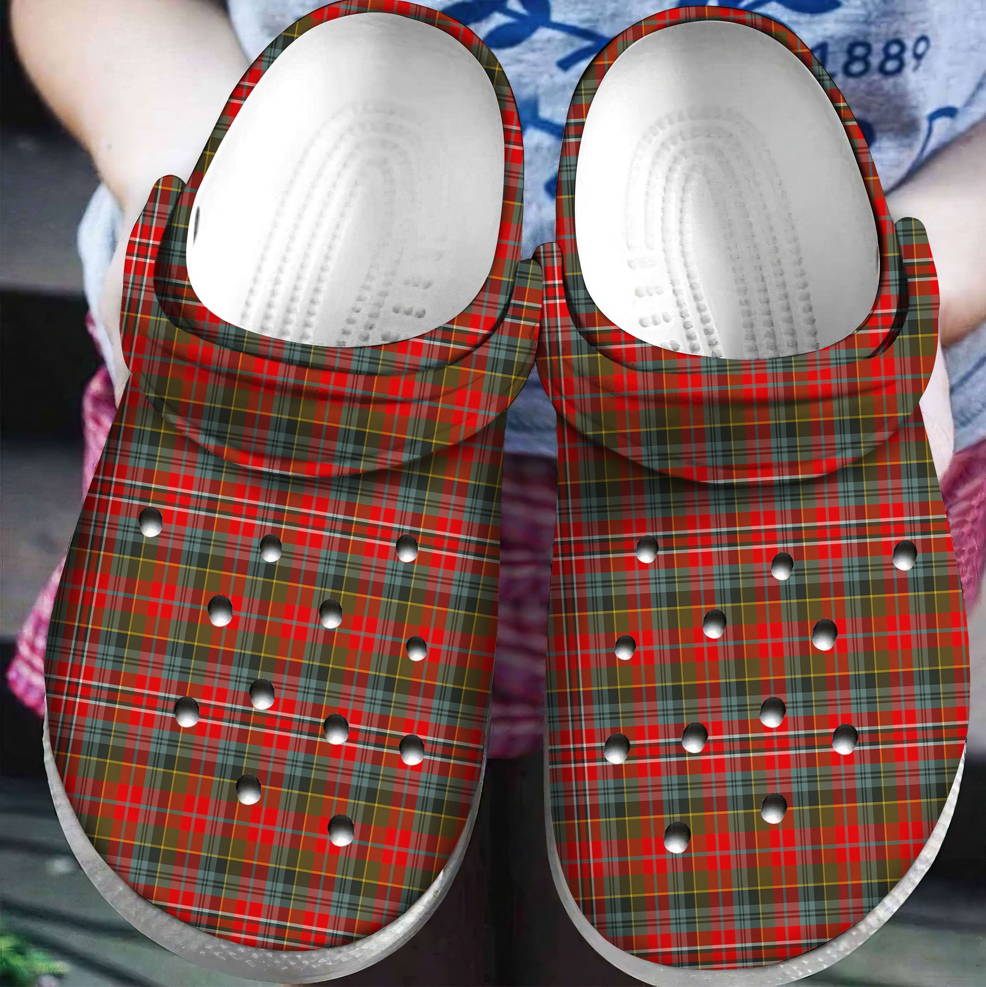 MacPherson Weathered Tartan Plaid Crocs