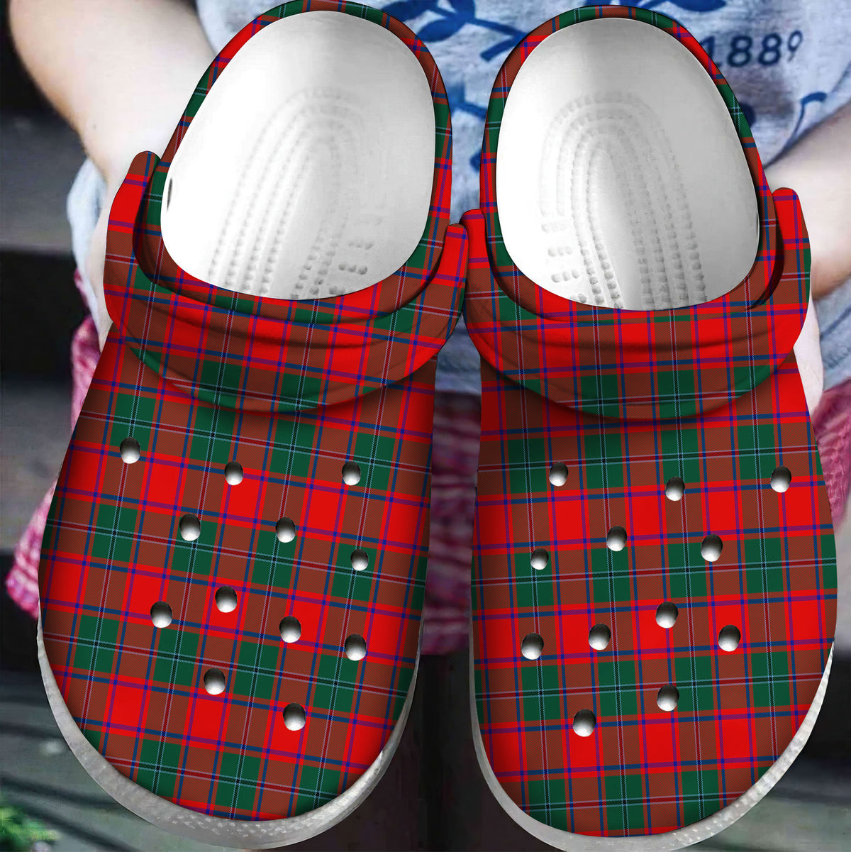 MacPhail Clan Tartan Plaid Crocs