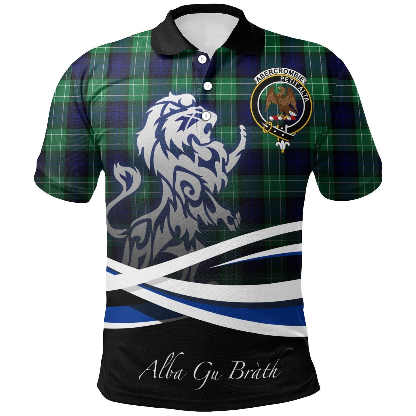 Abercrombie Tartan Polo Shirt Crest Lion Style