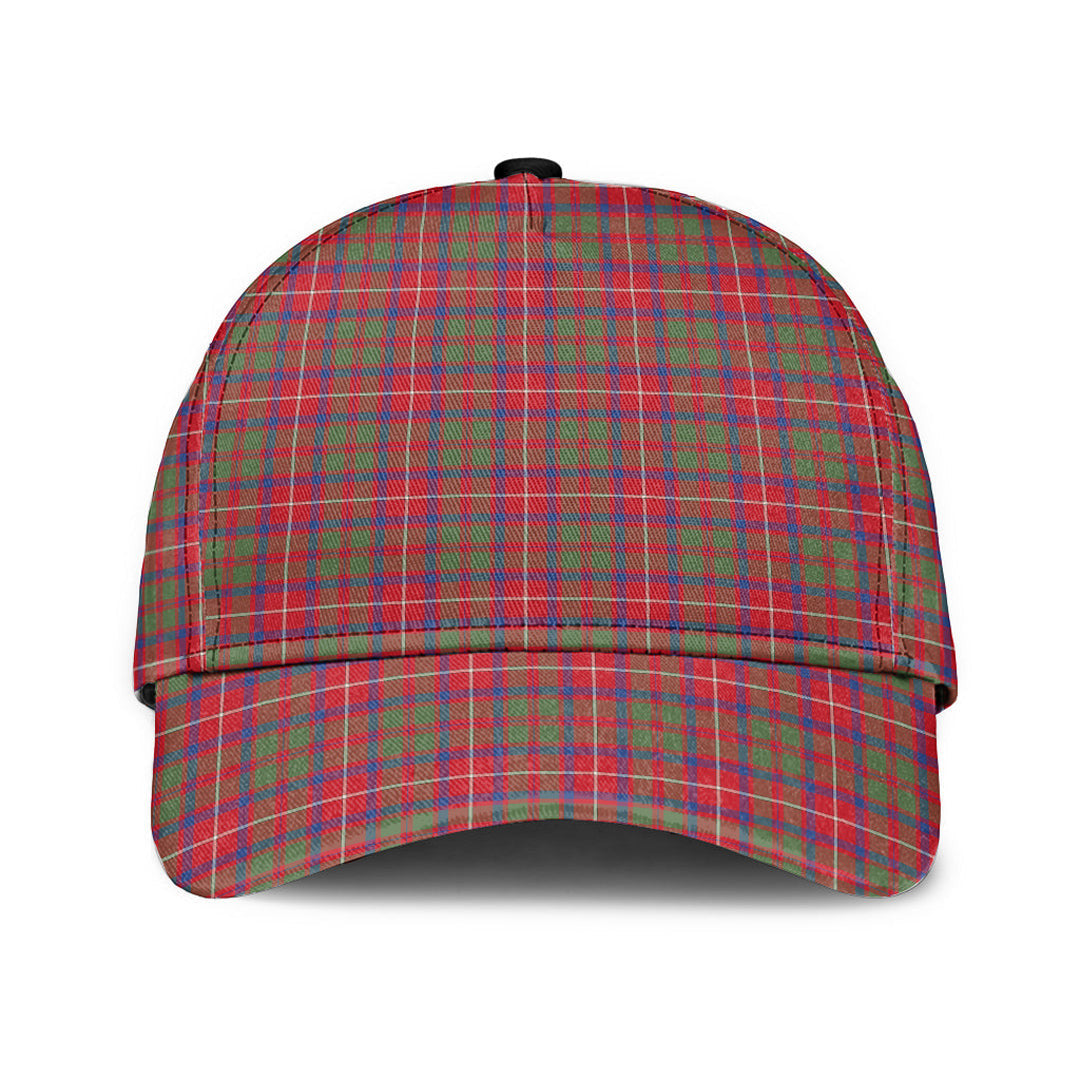 Shaw Red Modern Tartan Plaid Classic Cap