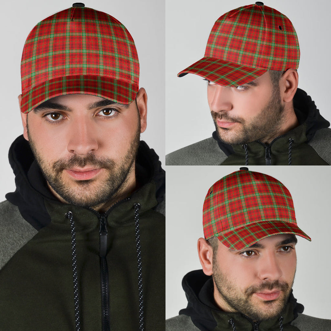 Morrison Red Modern Tartan Plaid Classic Cap