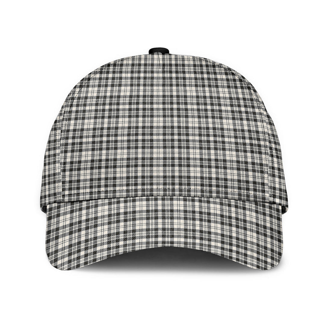 Scott Black White Ancient Tartan Plaid Classic Cap