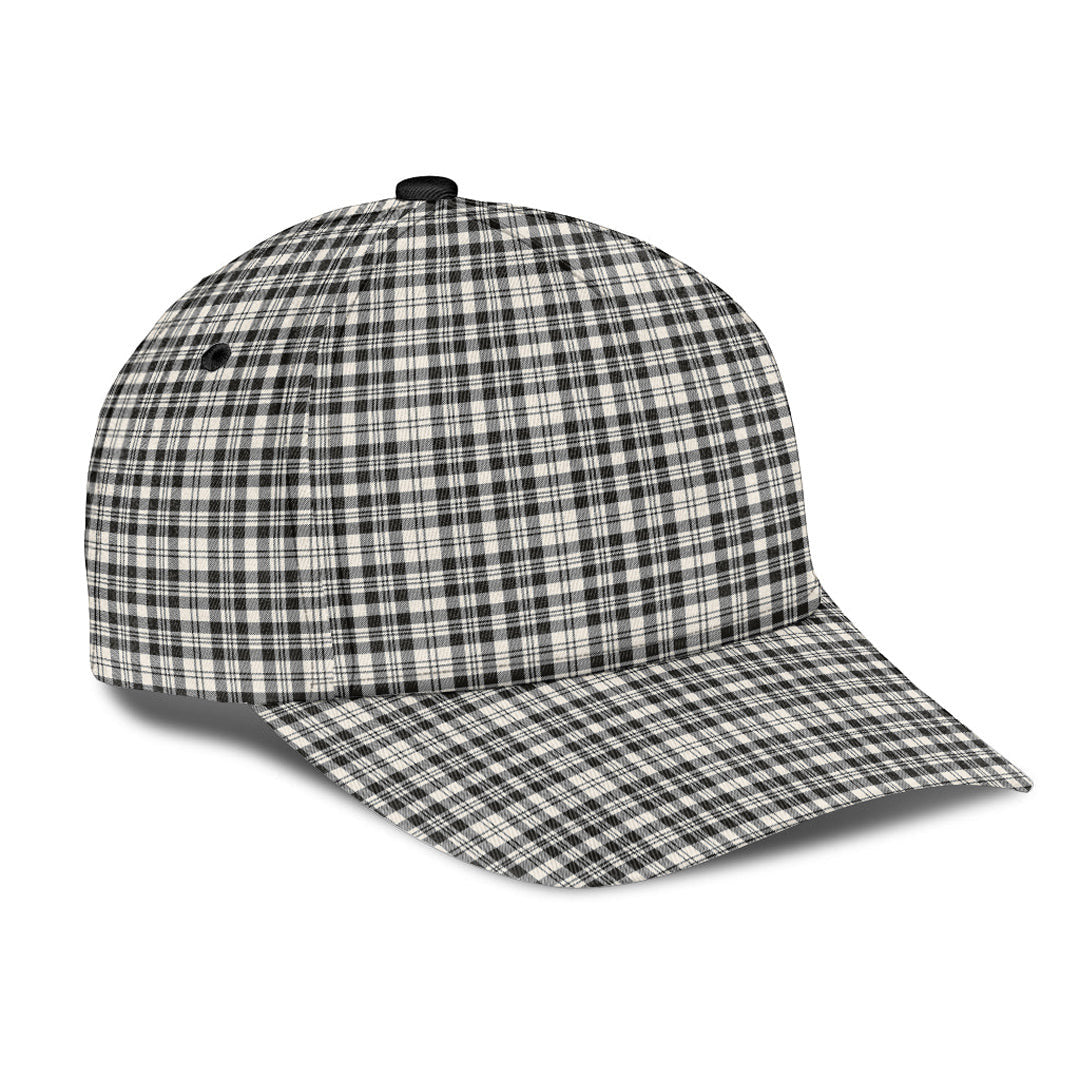 Scott Black White Ancient Tartan Plaid Classic Cap