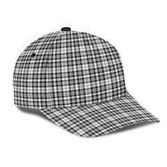 Scott Black White Modern Tartan Plaid Classic Cap