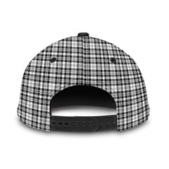 Scott Black White Modern Tartan Plaid Classic Cap