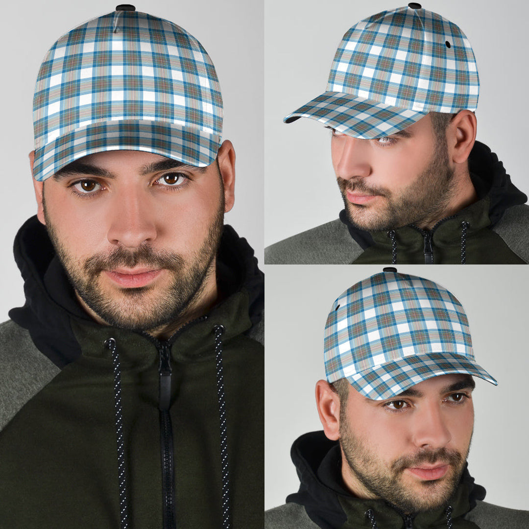 Stewart Muted Blue Tartan Plaid Classic Cap