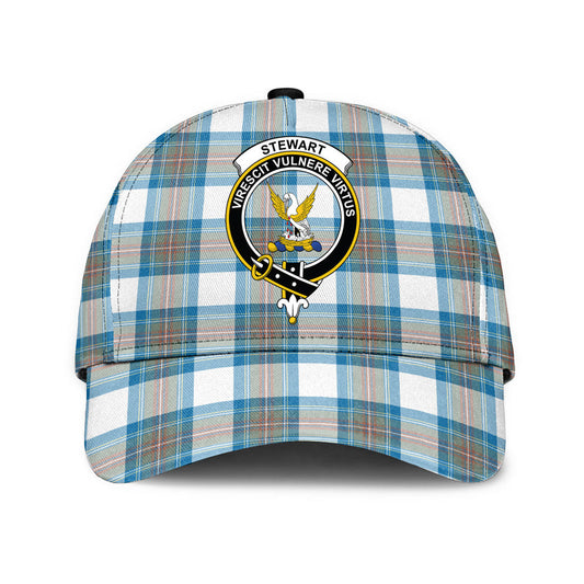 Stewart Muted Blue Tartan Crest Classic Cap