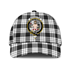MacFarlane Black White Tartan Crest Classic Cap