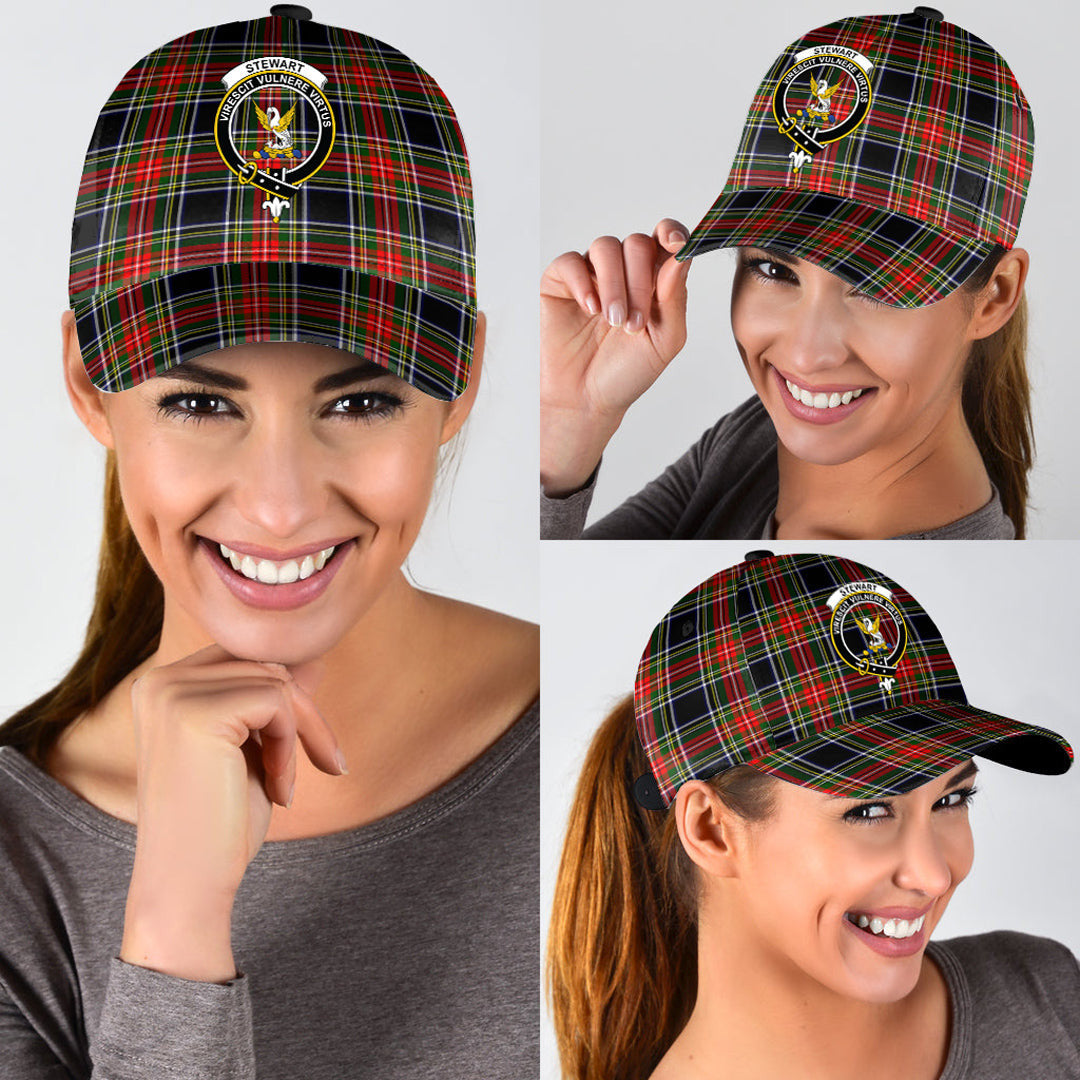 Stewart Black Tartan Crest Classic Cap