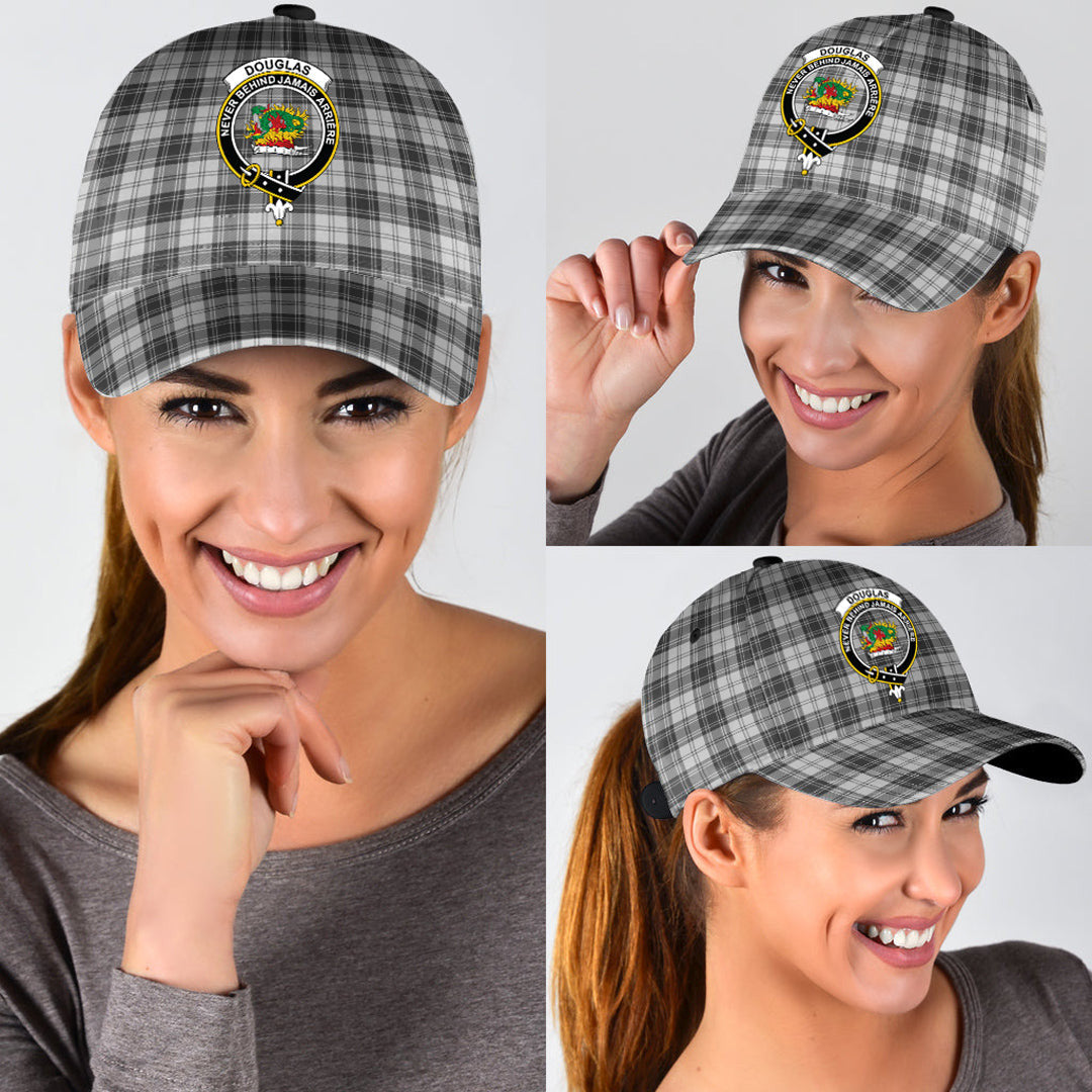 Douglas Grey Modern Tartan Crest Classic Cap