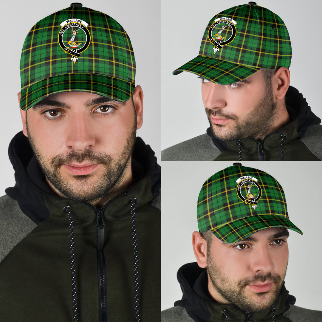 Wallace Hunting Green Tartan Crest Classic Cap