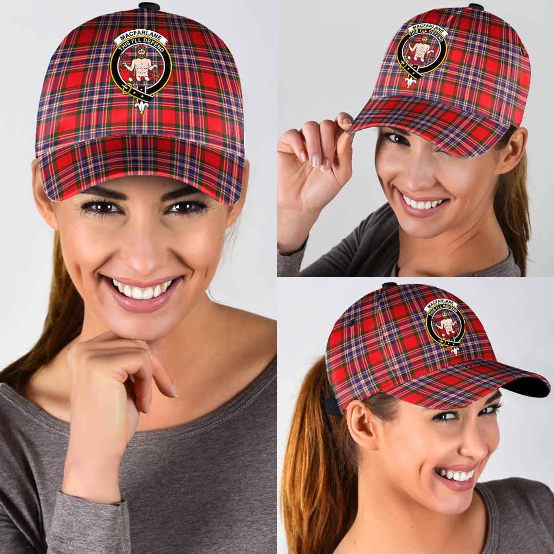 MacFarlane Modern Tartan Crest Classic Cap