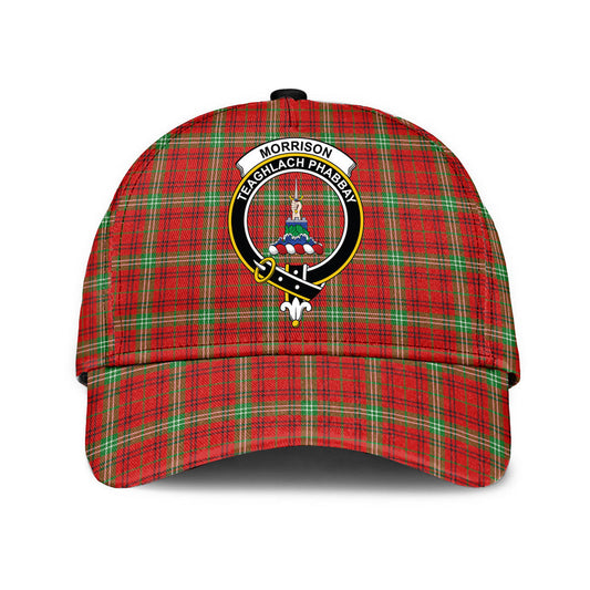 Morrison Red Modern Tartan Crest Classic Cap