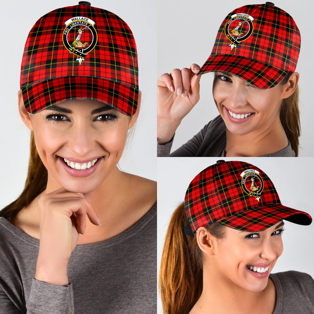 Wallace Hunting Red Tartan Crest Classic Cap