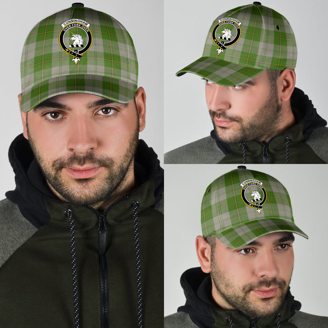 Cunningham Dress Green Dancers Tartan Crest Classic Cap