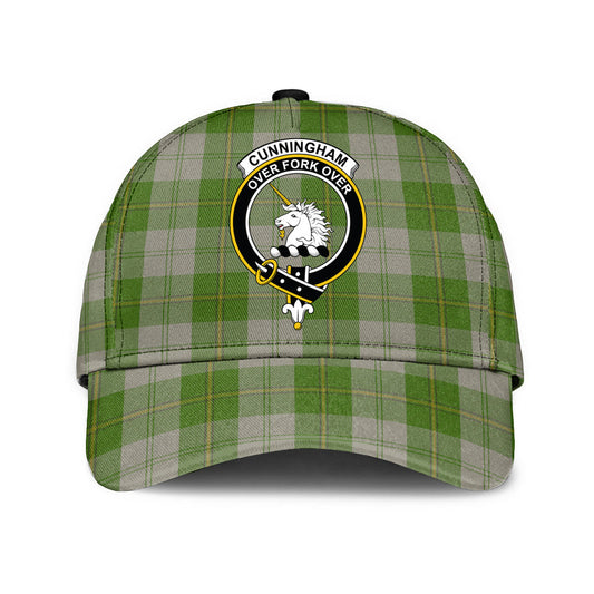 Cunningham Dress Green Dancers Tartan Crest Classic Cap