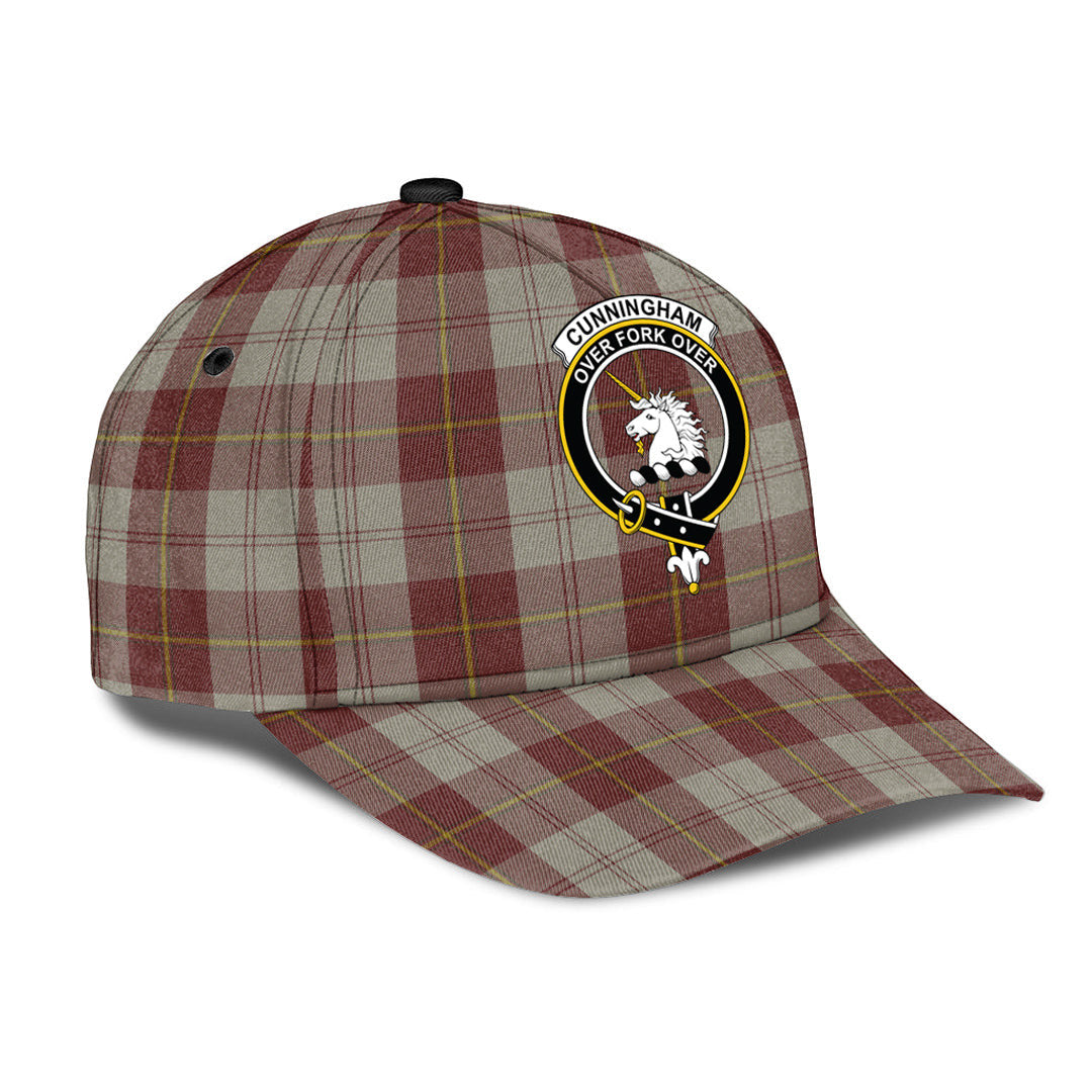 Cunningham Burgundy Dancers Tartan Crest Classic Cap