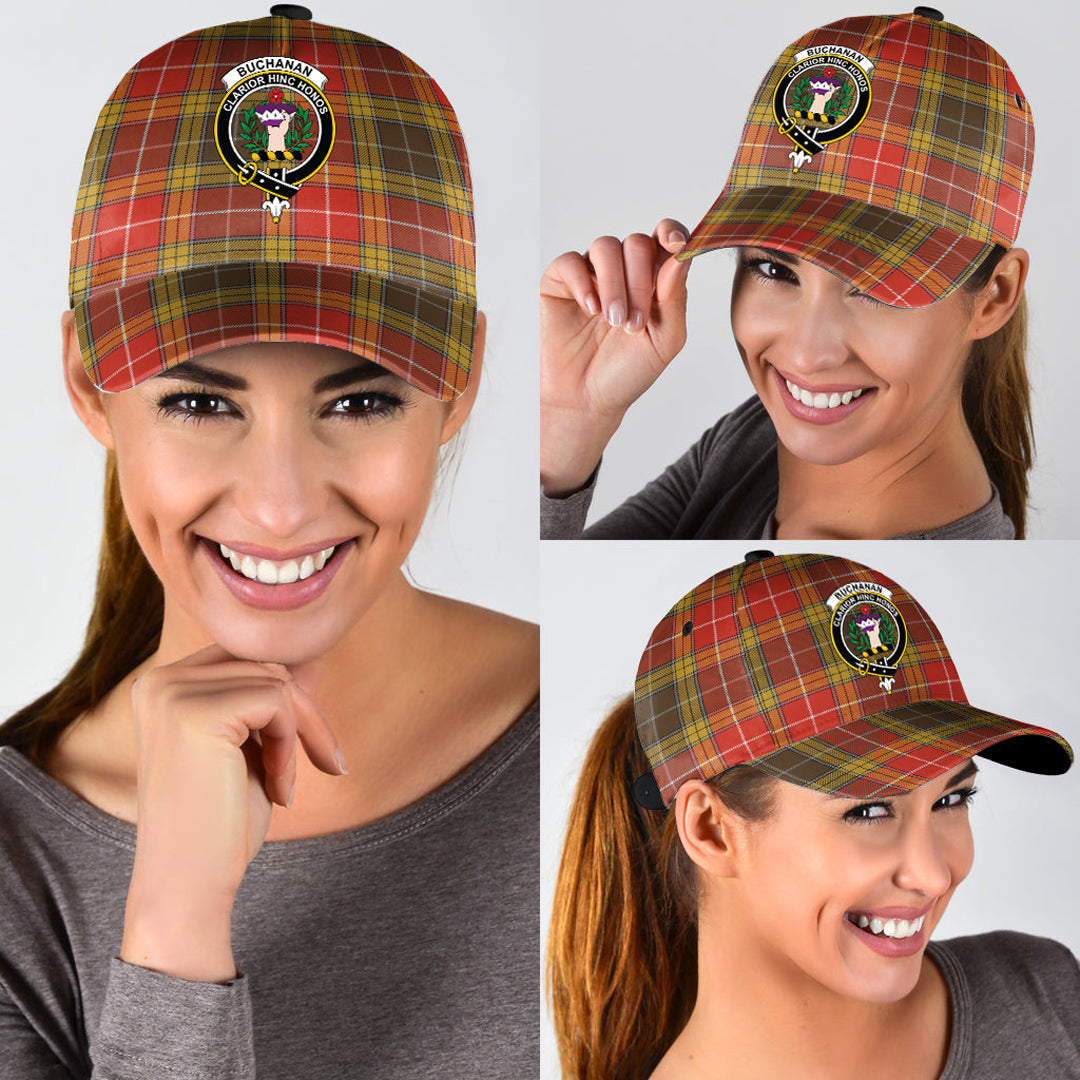 Buchanan Old Set Weathered Tartan Crest Classic Cap