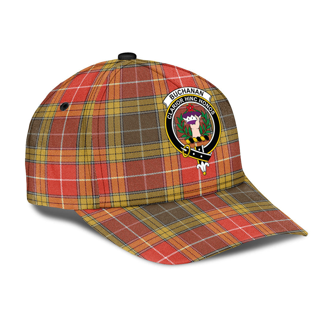 Buchanan Old Set Weathered Tartan Crest Classic Cap