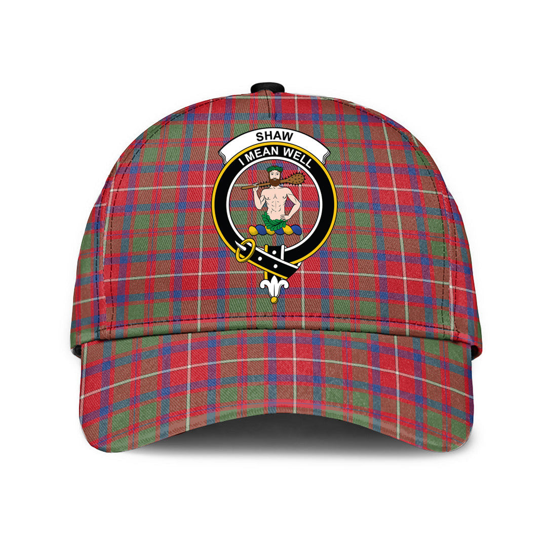 Shaw Red Modern Tartan Crest Classic Cap