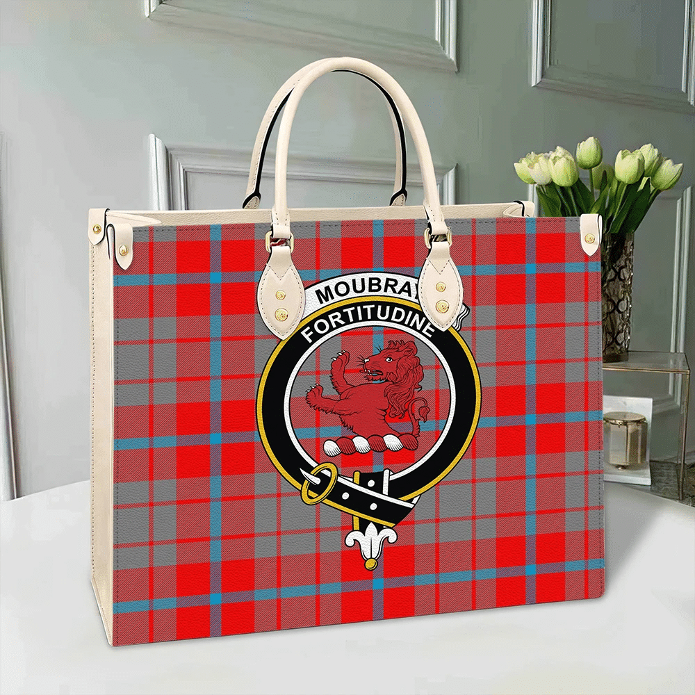 Moubray Tartan Crest Leather Bag