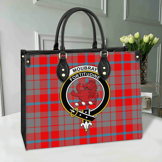 Moubray Tartan Crest Leather Bag